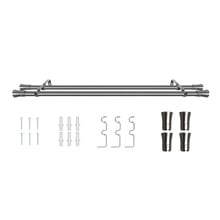 Lena Double Curtain Rod & Finials Set